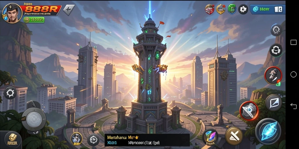 Screenshot gameplay 888R menampilkan aksi Tower Defense yang seru.