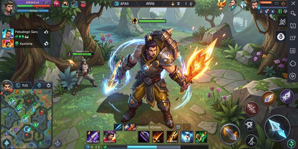 Tampilan gameplay seru saat bertarung di dunia AFAF.