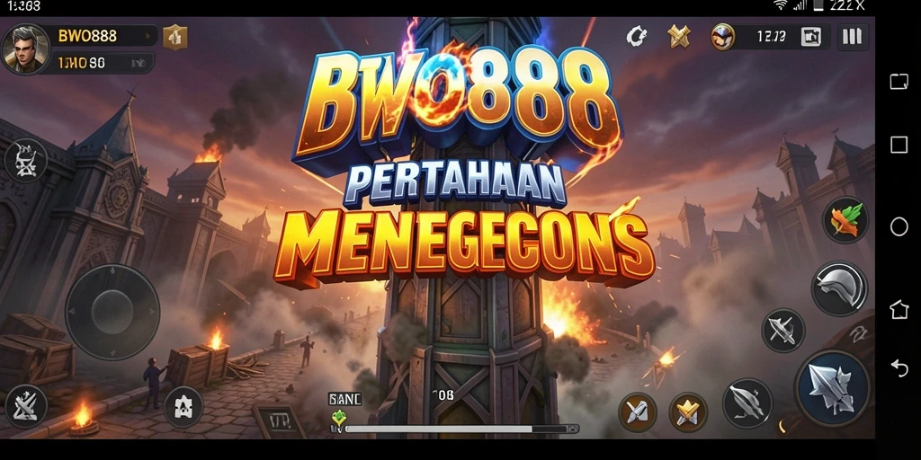 Tampilan gameplay BWO888 yang mendebarkan dalam genre Tower Defense.
