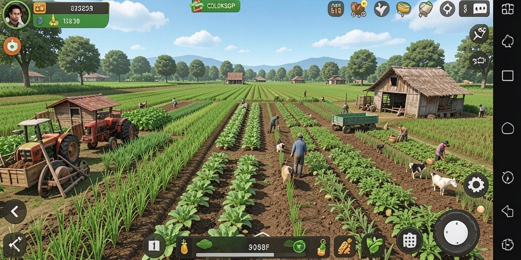 Tangkapan layar gameplay COLOKSGP menampilkan kesibukan di ladang.