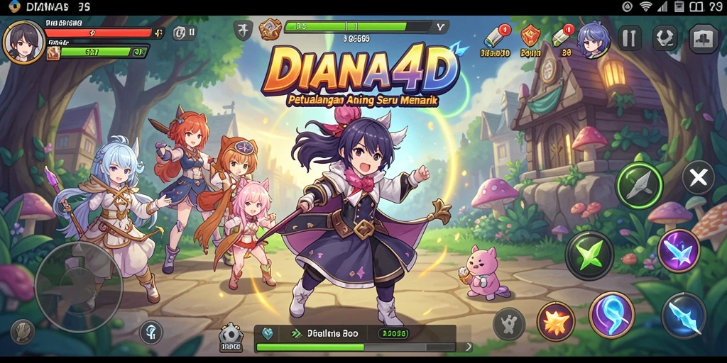 Tampilan menakjubkan dari gameplay <strong>DIANA4D</strong> yang penuh aksi Anime.