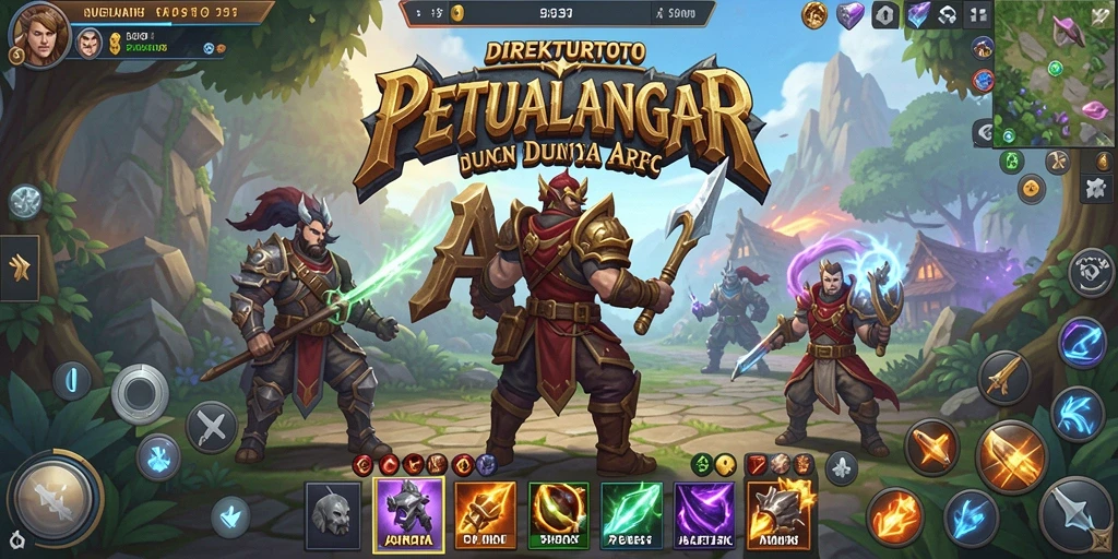 Tangkapan layar gameplay DIREKTURTOTO menampilkan aksi pertempuran seru.