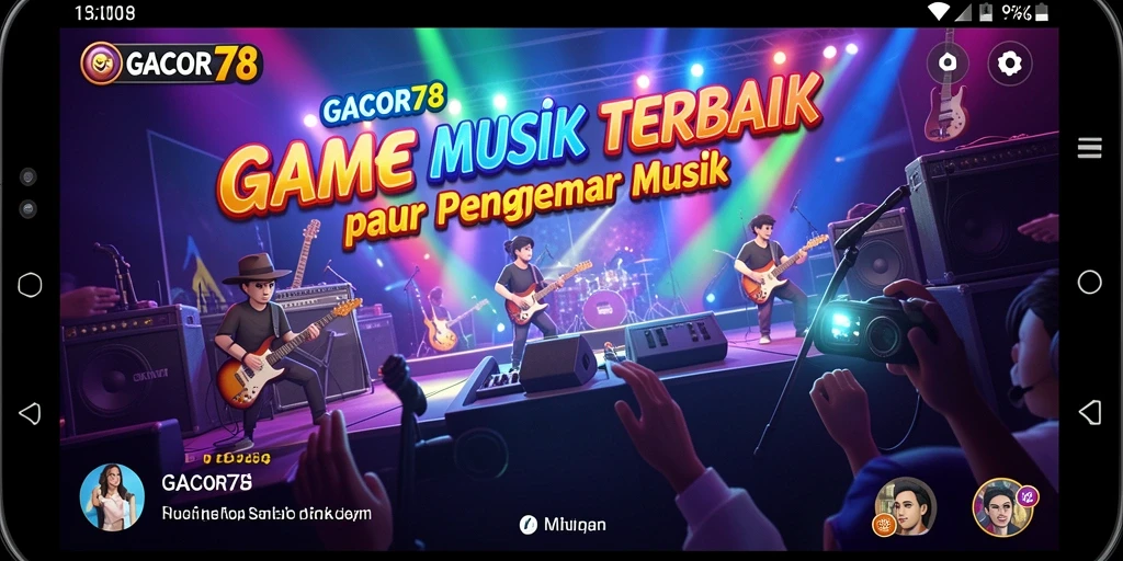 Screenshot GACOR78 menunjukkan pemain menikmati permainan musik yang seru.