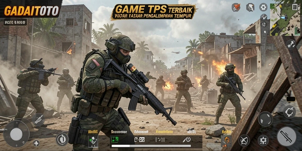 Gameplay intens GADAITOTO dengan aksi menembak yang memukau.