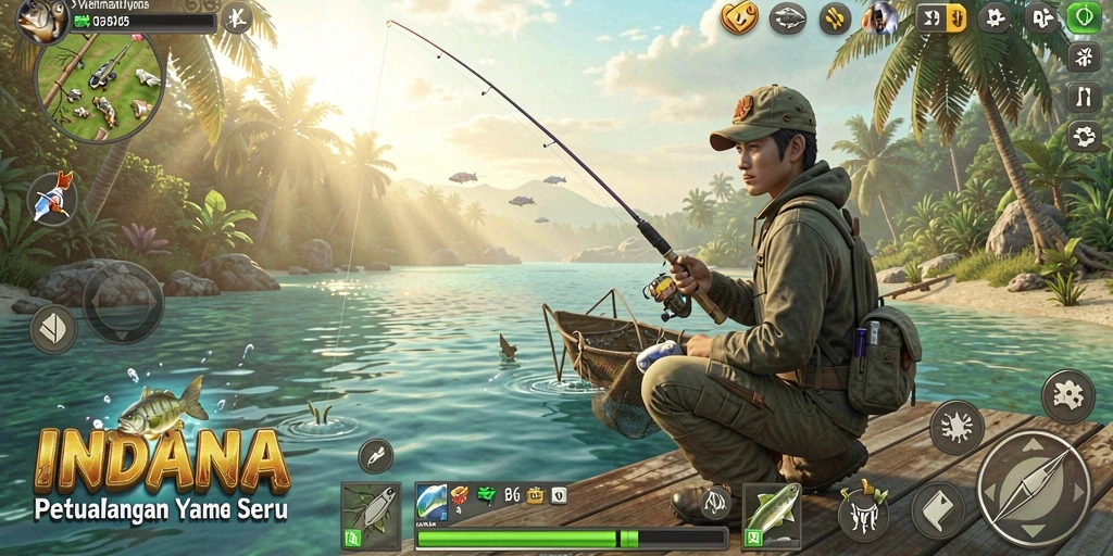 Tangkapan utama dalam permainan memancing yang seru.