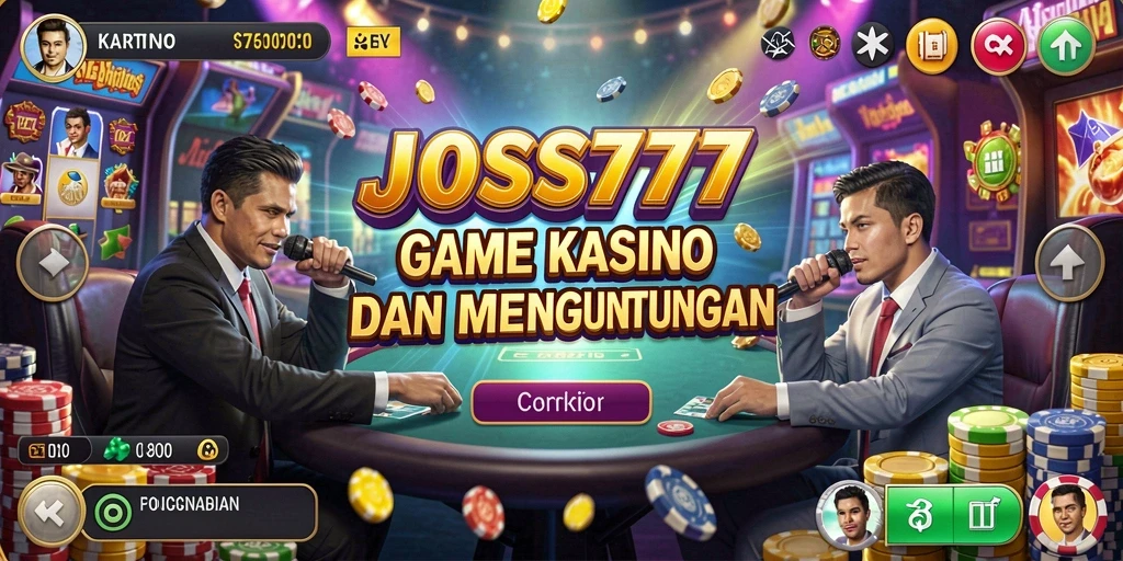 Tampilan utama JOSS777 menampilkan berbagai permainan kasino yang menarik.