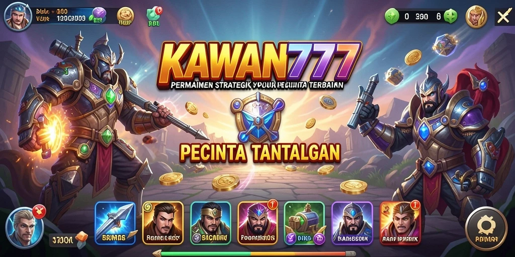Tampilan gameplay <strong>KAWAN777</strong> yang menegangkan dan penuh strategi.