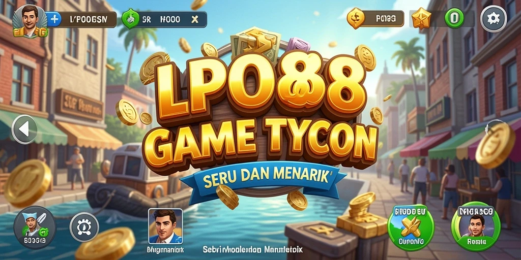 Screenshot gameplay LPO88 menampilkan aktivitas mengelola bisnis Tycoon.