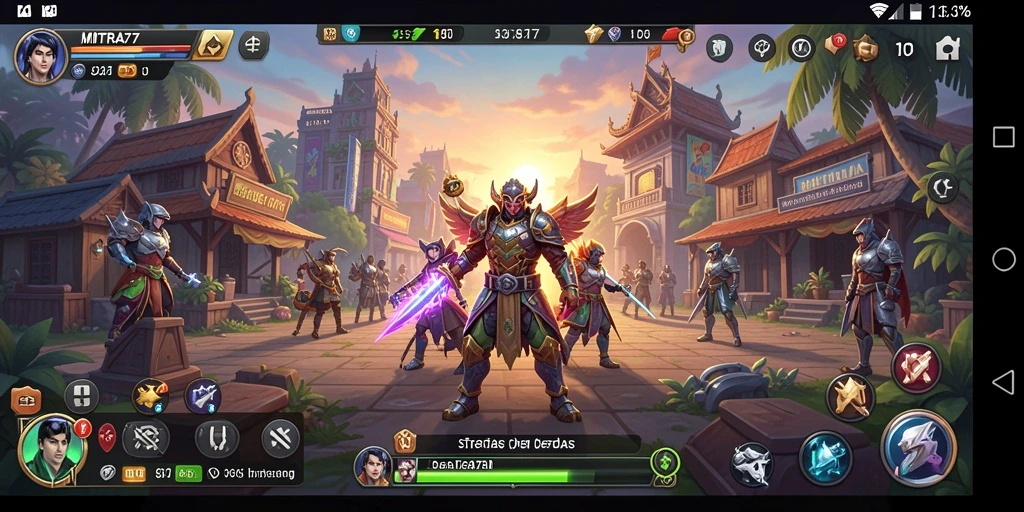 Tampilan gameplay strategi yang intens dan penuh taktik.