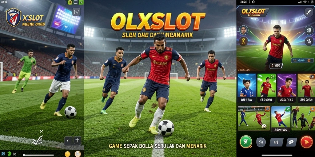 Tampilan gameplay seru di OLXSLOT dengan aksi sepak bola yang mendebarkan.