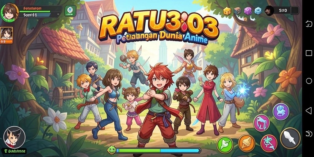 Screenshot gameplay RATU303 yang menampilkan aksi seru karakter anime.