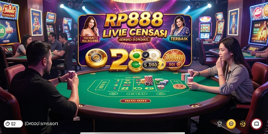 Tampilan live dealer yang mendebarkan dalam RP888 saat permainan berlangsung.