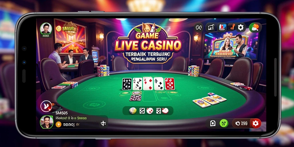 Tampilan gameplay Live Casino yang mengesankan di SM605.