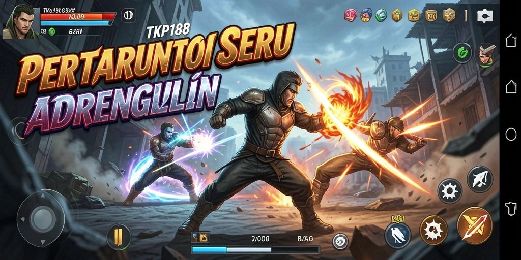 Screenshot utama TKP188 menunjukkan aksi pertarungan yang mendebarkan.